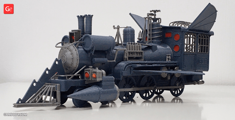 Buy Jules Verne Train Locomotive 3D Printing Model | Assembly + Action