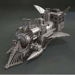 preview of Jules Verne Train Locomotive 3D Printing Model | Assembly + Action