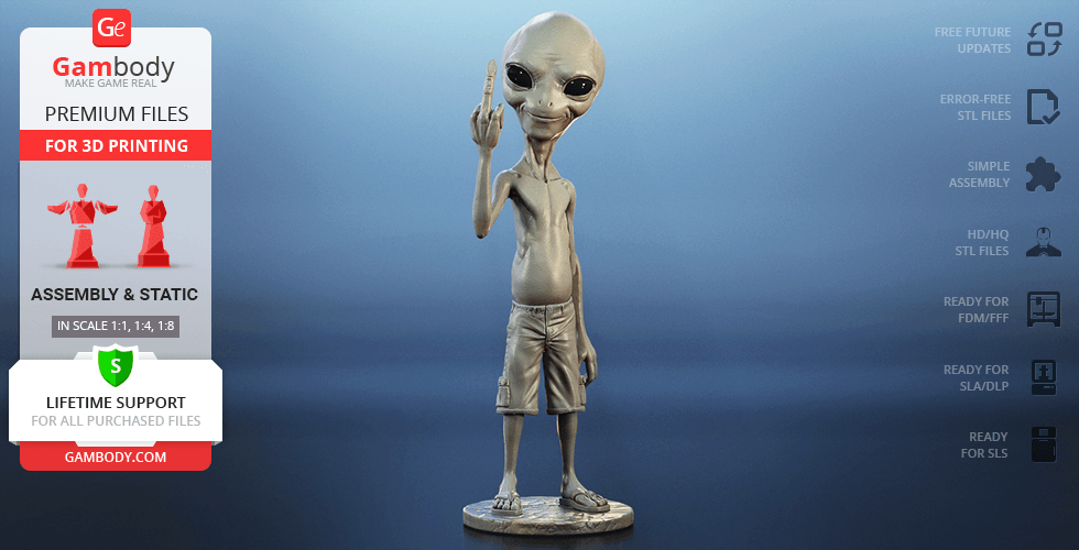 Buy Paul the Alien 3D Printing Figurine | Assembly
