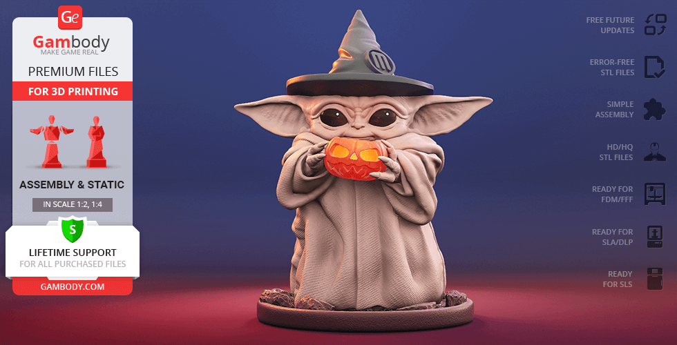 Buy Baby Yoda Halloween 3D Printing Figurine | Assembly