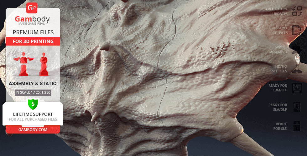 A detailed 3D model of a King Cobra's textured head, suitable for 3D printing.