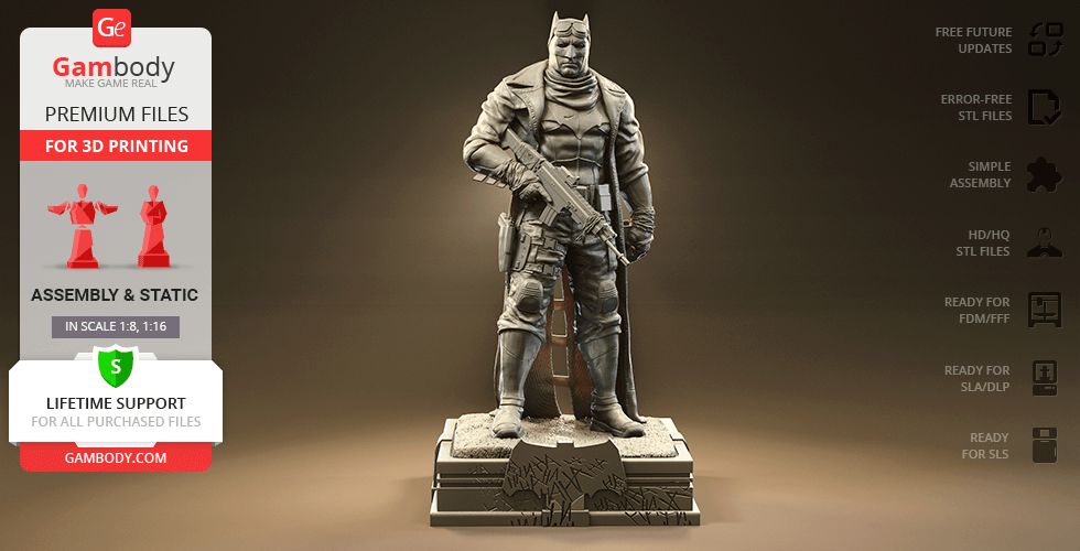 Buy Batman Knightmare 3D Printing Figurine | Assembly