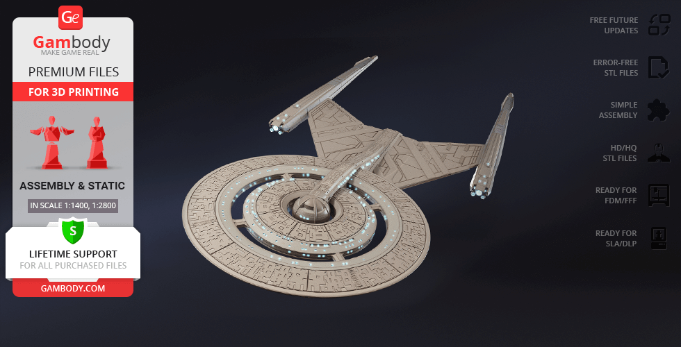 Buy USS Discovery NCC-1031 3D Printing Model | Assembly