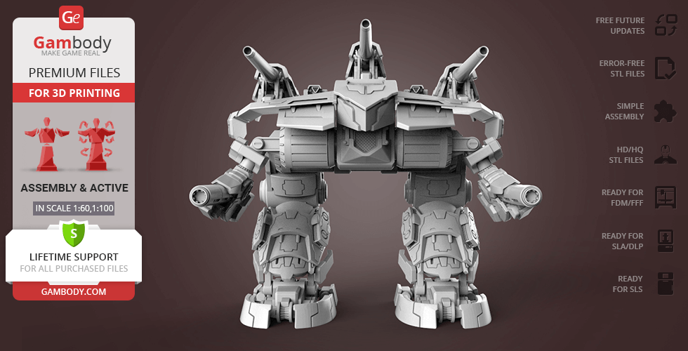 Buy MWO Omega 3D Printing Model | Assembly + Action
