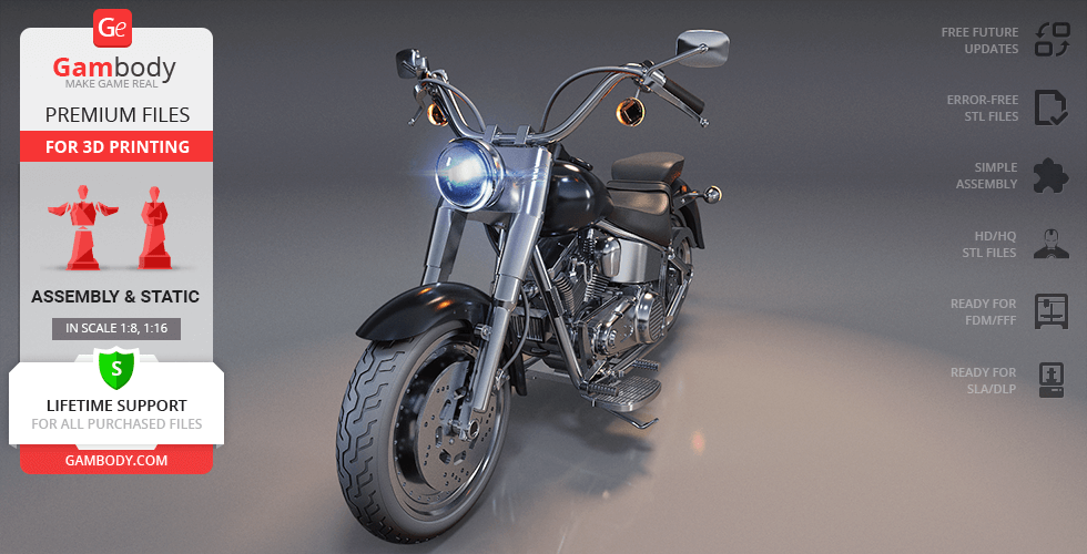 Buy Harley-Davidson Fat Boy 1991 3D Printing Model | Assembly