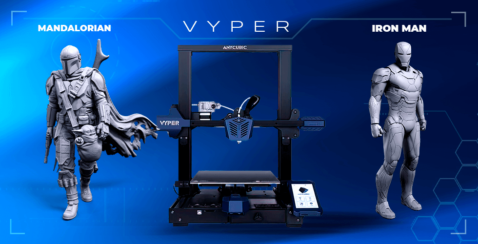 Buy Anycubic Vyper 3D Printer + Iron Man Mark 46 + The Mandalorian