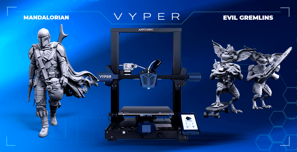 Buy Anycubic Vyper 3D Printer + The Mandalorian + Evil Gremlins