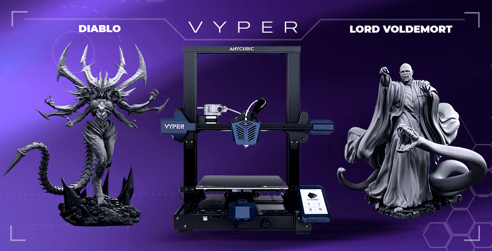 Buy Anycubic Vyper 3D Printer + Diablo + Lord Voldemort