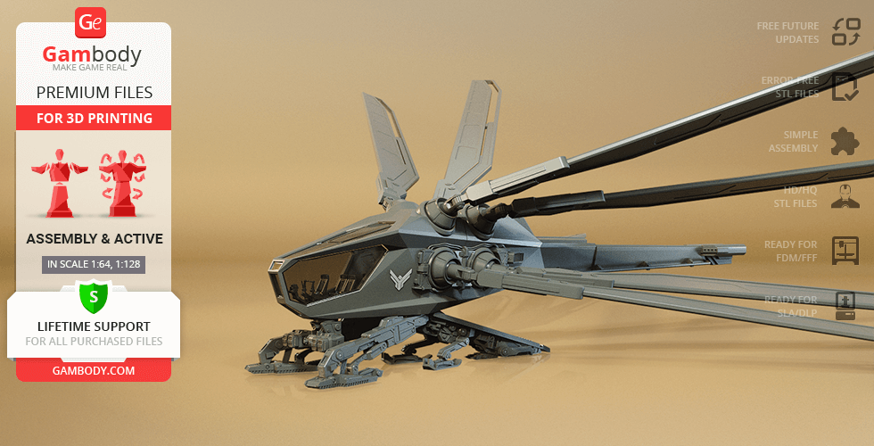 Buy Ornithopter Dune 3D Printing Model | Assembly + Action