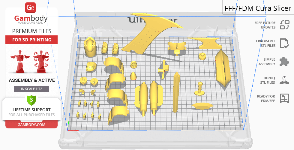 Multiple 3D printable STL parts for Mazinger Z model, displayed in a grid layout, ready for assembly.