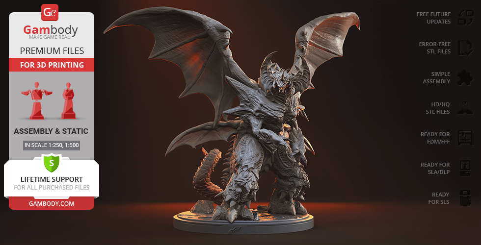 Buy Destoroyah 3D Printing Figurine | Assembly