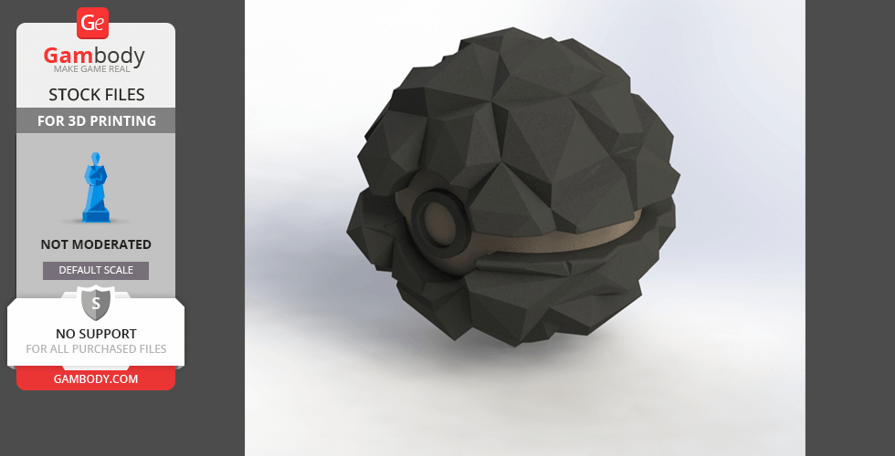 Buy Golem Pokeball 3D Printing Figure | Assembly