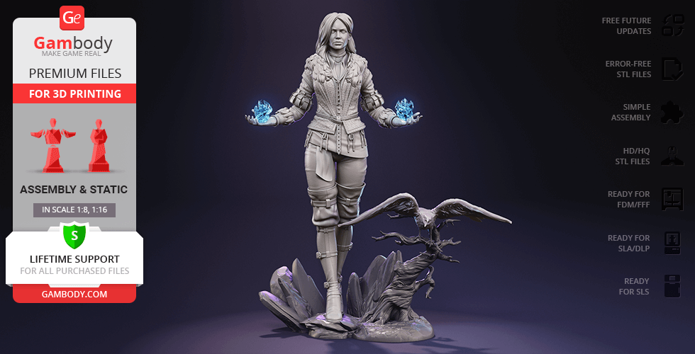 Buy Yennefer 3D Printing Figurine | Assembly