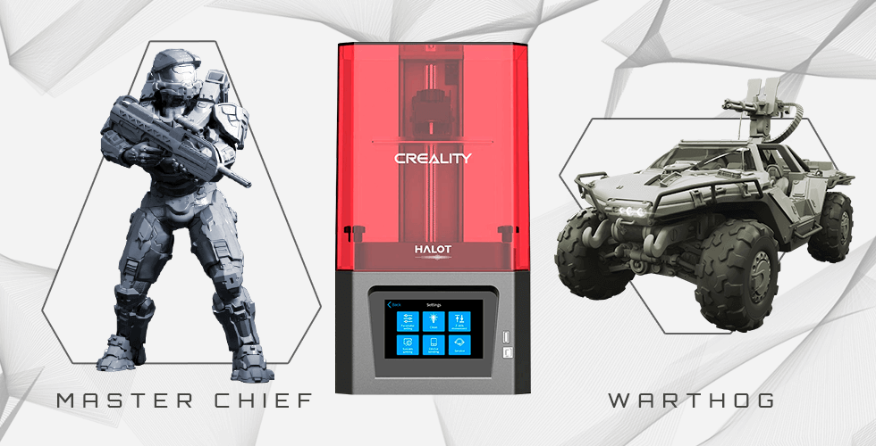 Buy Creality Resin 3D Printer + Master Chief + Warthog M12B