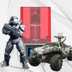 preview of Creality Resin 3D Printer + Master Chief + Warthog M12B