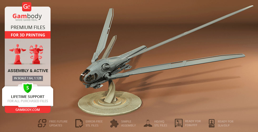 Buy Two-Seat Ornithopter Dune 3D Printing Model | Assembly + Action