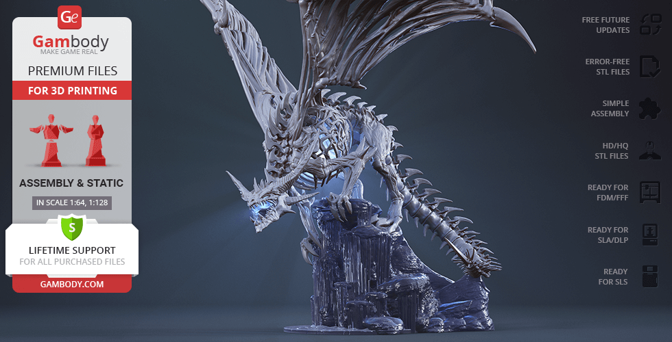 Buy Frost Wyrm 3D Printing Figurine | Assembly