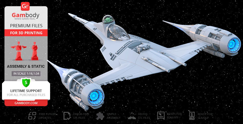 Buy  The Mandalorian's N-1 Starfighter 3D Printing Model | Assembly