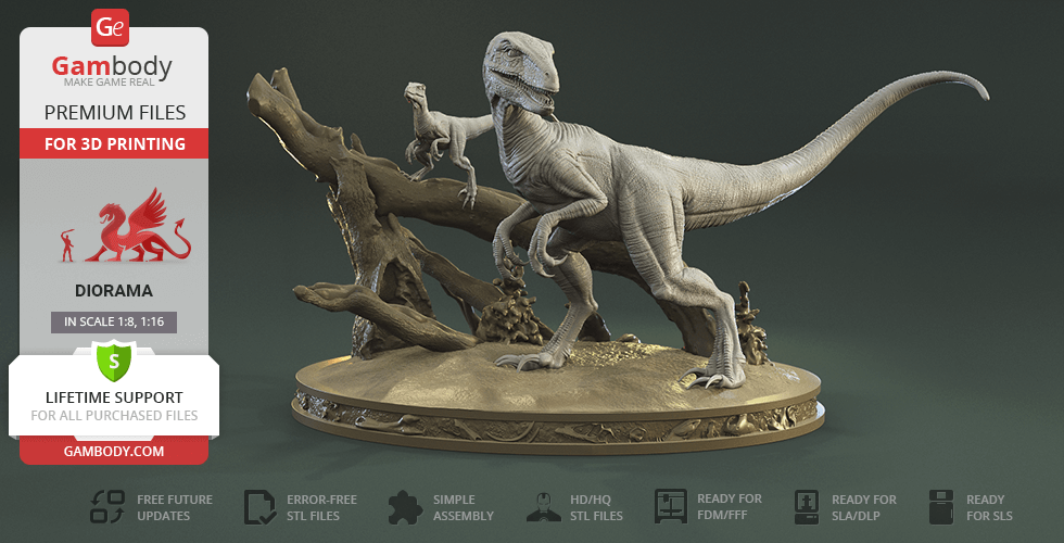 Jurassic World - Figurine de base - Owen et Bébé «Blue» 