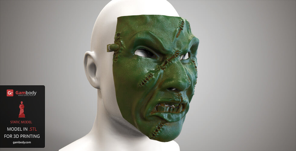 Buy Chaos Space Marine Mask for 3D Printing | Static