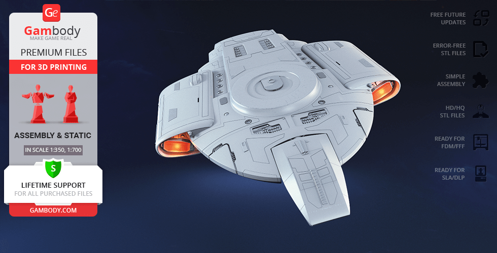 Buy USS Defiant 3D Printing Model | Assembly