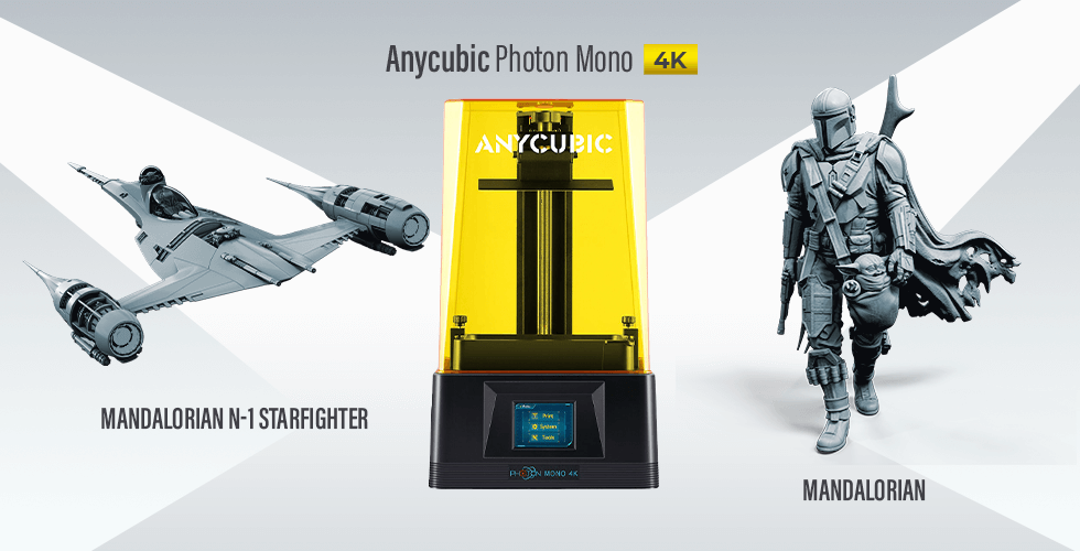 Buy Anycubic Mono 4K 3D Printer + Mandalorian + The Mandalorian's N-1 Starfighter 