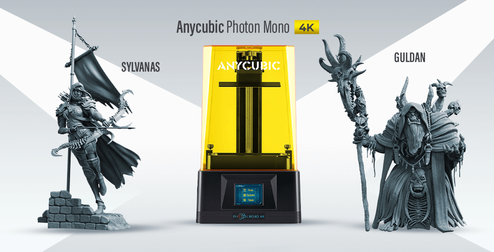 Buy Anycubic Mono 4K 3D Printer + Sylvanas + Gul'dan