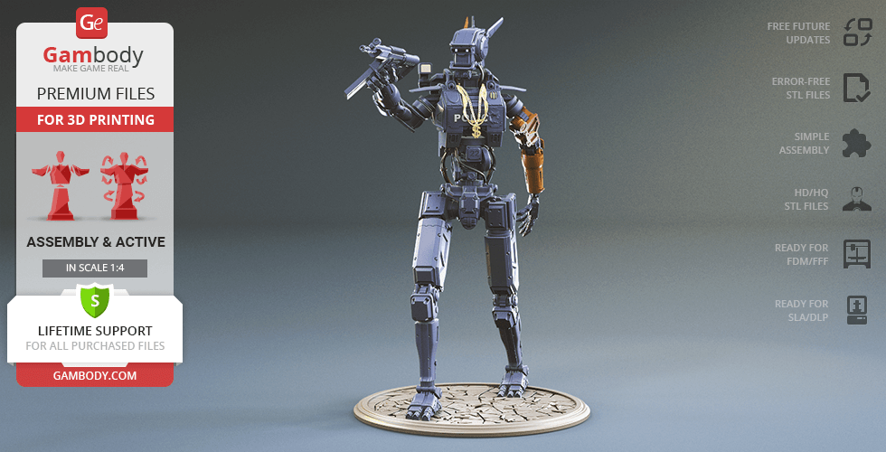 Buy Chappie 3D Printing Model | Assembly + Active