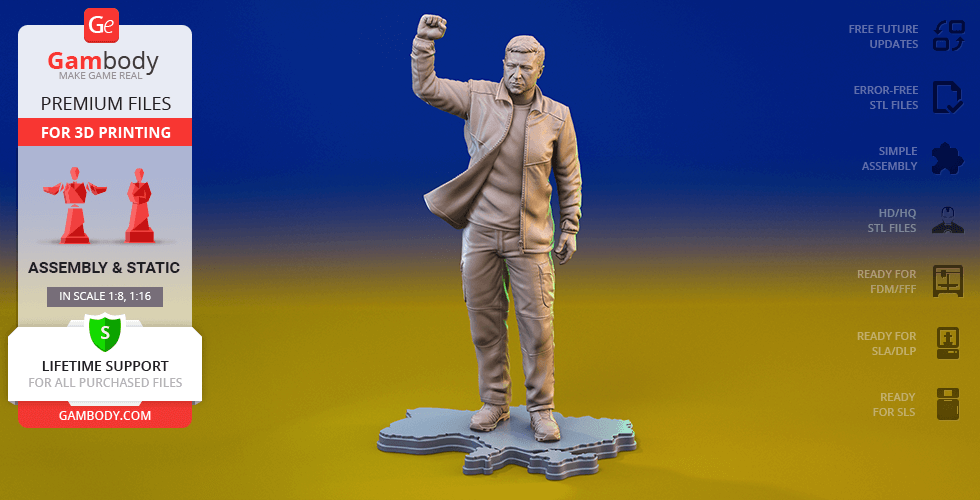Buy Volodymyr Zelenskyy 3D Printing Figurine | Assembly