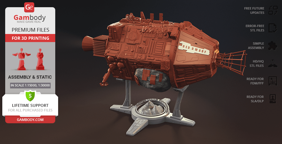 Buy Red Dwarf Mining Ship 3D Printing Model | Assembly