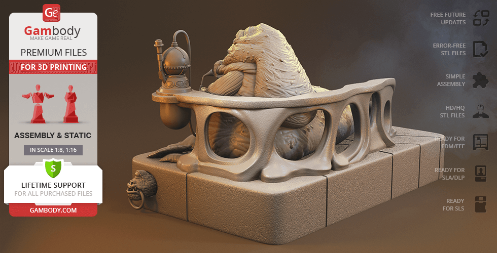 Jabba The Hutt & Princess Leia - STL files for 3D Printing