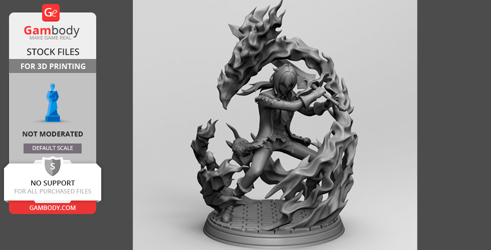 Buy Diluc Genshin 3D Printing Figurine | Assembly