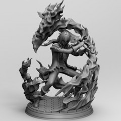 preview of Diluc Genshin 3D Printing Figurine | Assembly