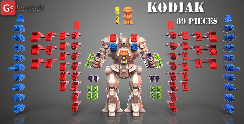Buy MWO Kodiak Guns for 3D Printing