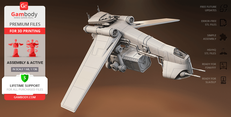 Buy LAAT/c Gunship 3D Printing Model | Assembly + Active