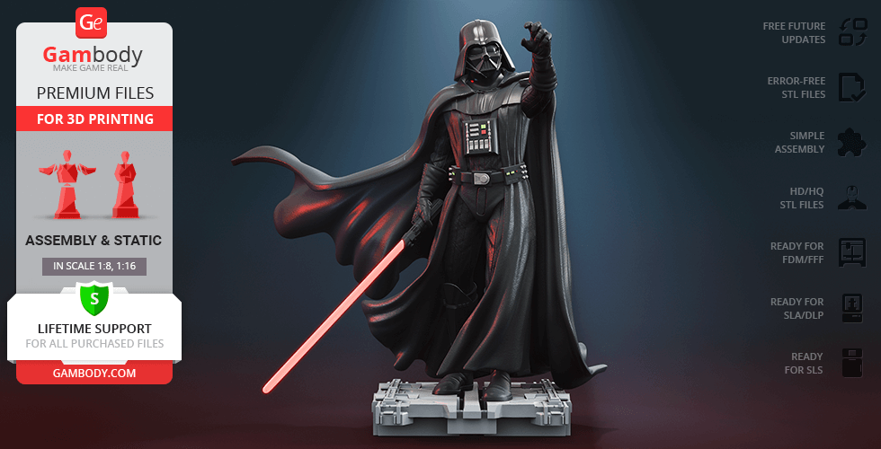 Buy Lord Darth Vader 3D Printing Figurine | Assembly