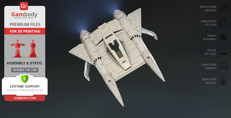 Buy Thunder Fighter 3D Printing Model | Assembly