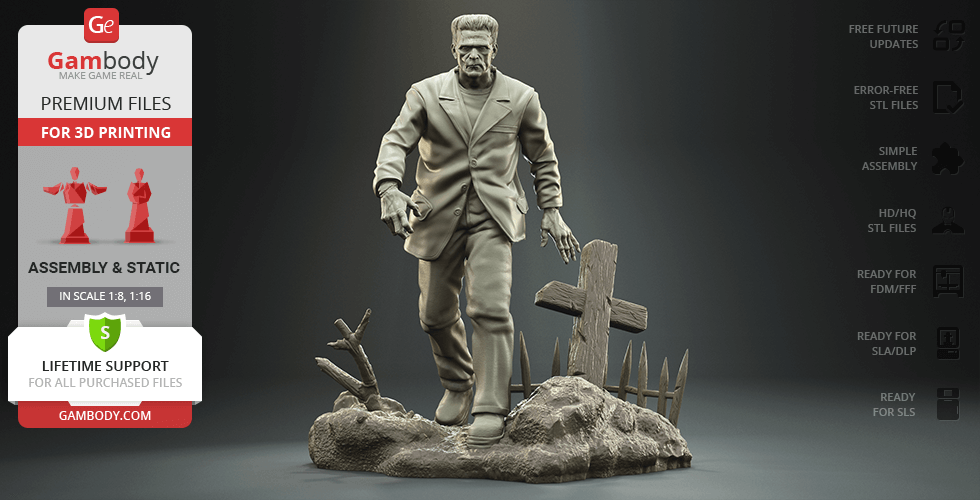 Buy Frankenstein's Monster 3D Printing Figurine | Assembly