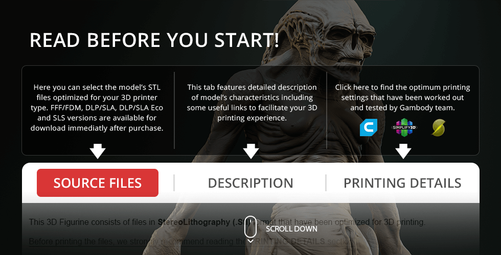 Humanoid alien 3D model with detailed textures, optimized for various 3D printing formats.