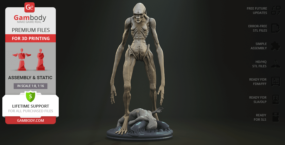 Buy Alien Newborn 3D Printing Figurine | Assembly
