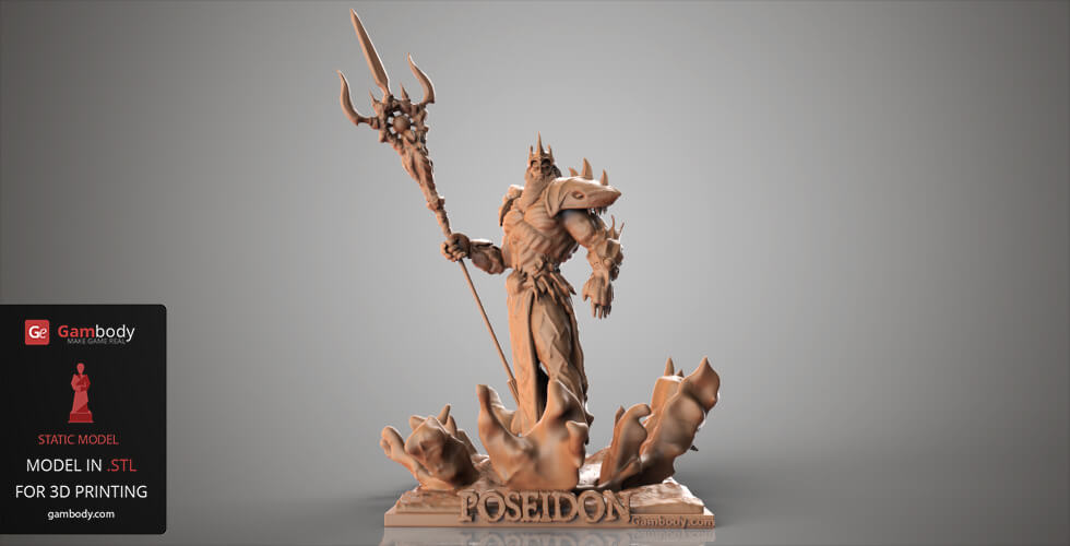 Buy Poseidon STL File for 3D Printing