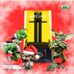 preview of Anycubic Mono 4K 3D Printer + Gizmo + Evil Gremlins + Grinch