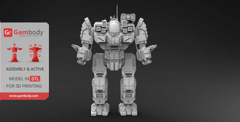 Buy MWO BattleMaster 3D Model | Assembly + Active
