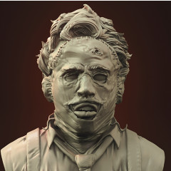 preview of Leatherface Bust 3D Printing Figurine | Assembly
