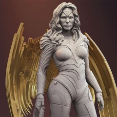 preview of Wonder Woman 1984 3D Printing Figurine | Assembly