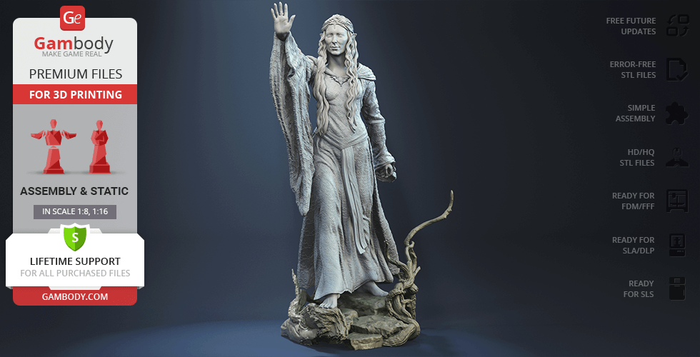 Buy Galadriel 3D Printing Figurine | Assembly