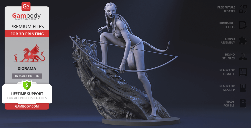 Buy Avatar Neytiri 3D Printing Figurine in Diorama | Assembly
