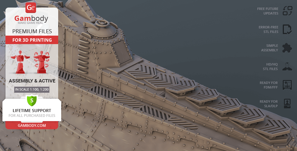 Detailed 3D model of the Nautilus submarine with metal textures, rivets, and paneling, ready for 3D printing.