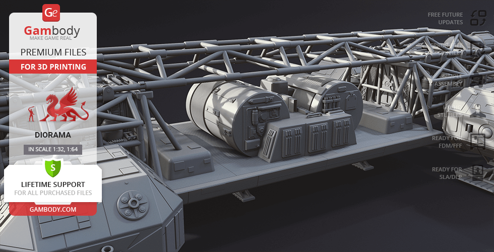 Detailed 3D model of an Eagle Transporter add-on kit, featuring intricate structural design elements.