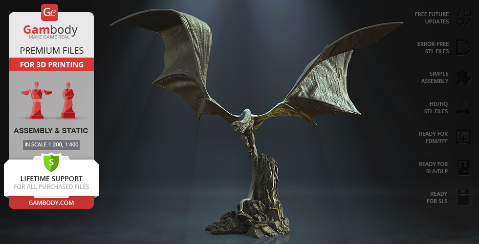 Buy Vhagar Dragon 3D Printing Figurine | Assembly